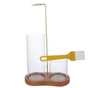 minkissy Quemador Que Mejora la Concentración con Diseño Invertido de Incienso de Madera Soporte Decorativo Vintage con Recogedor de Residuos para Altar Espiritual y Yoga
