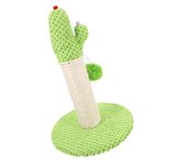 minkissy Rascador Poste para Rascar de Felpa Forma de Cactus para Gatos Color Verde Claro Producto Accesorio Reutilizable Que Promueve la Salud de Gatos y Gatitos