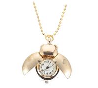 minkissy Reloj De Bolsillo Decorativo Colgante Escarabajo Vintage Cadena Dorada Accesorio para Hombres Uso Casual Diseño Único Artesanal