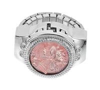 minkissy Reloj De Cuarzo De Dedo Rosa Reloj De Moda para Mujer Casual De Anillo para Fiestas Casuales