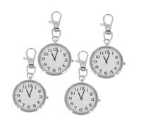 minkissy Reloj de Enfermera de Bolsillo Gancho 4 Piezas, Acero Inoxidable y Aleación, Diseño Vintage Números Grandes, Adecuado para Hospitales y Escuelas