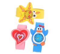 minkissy Relojes De Muñeca Infantiles De Dibujos Animados 3 Piezas, Correa De Silicona Segura, Colorido y Cómodo, para Niños y Estudiantes, Obsequio Adecuado Aprendizaje