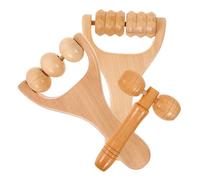minkissy Rodillo Masajeador de Madera Natural para Piernas y Pies Manual Alivio Profundo de Tejidos y Duradero Ergonomía para Uso Profesional y Personal