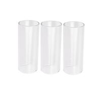 minkissy Slide De Guitarra De Vidrio Transparente, Cuello De Botella Medio, Juego De 3 Piezas Para Guitarra Eléctrica y Acústica, Accesorio Estándar Para Músicos y Profesionales