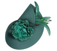 minkissy Sombrero De Boda ImitacióN Paja con Flores Y Plumas para Novia Diadema Invitada Boda Ligera Y Decorativa DiseñO De Elegante para Fiesta Y Ceremonia