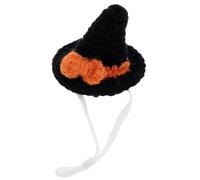 minkissy Sombrero de Bruja para Mascotas Pequeñas, Accesorio Ligero y Lavable de Fibra Acrílica, Fácil de Poner para Halloween y Fiestas Adorables
