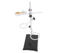minkissy Soporte Base Resistente de Laboratorio de Hierro Negro Abrazaderas Ajustables y para Matraces y Aparatos Experimentos Científicos