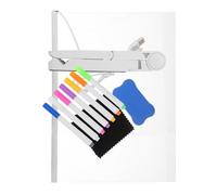 minkissy Tablero de Luz LED para Notas y Dibujos Soporte Ajustable, Pizarra Acrílica Luminosa Bolígrafos, Bloc de Notas para Uso en Aulas y Oficinas 30X20 CM