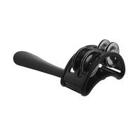 minkissy Tambourín de Mano con Doble de Cascabeles Metálicos Instrumento de Percusión Portátil para Músicos y Principiantes para Karaoke Clases Bodas y Presentaciones