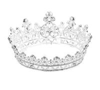 minkissy Tiara De Cristal Vintage Para Boda De Rhinestone Con Peine Lateral Para Novia Joyería Plata Para Compromiso y