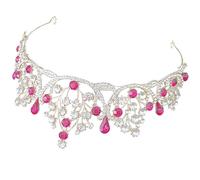minkissy Tiara Del Desfile Accesorios Nupciales De Novia Para La Boda De Soltera Paseo Copa De Novia Joyería De Boda Coronas De Desfile Para Mujeres Bata Rosy Acrílico