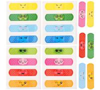 minkissy Tiras Adhesivas de Dibujos Animados para Heridas, 40 Unidades, Banda Adhesiva Elástica Transpirable, Material Pe Seguro, Uso Diario, Cuidado Antiadherente para Niños