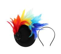 minkissy Tocado De De Colores Con Diademas Tocado De Novia Sombrero De Banquete Para Mujer Tocados De Novia Para Sombrero De Boda Pinza Para El Pelo Para Fiesta De Té Baile De