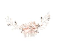 minkissy Tocado de Novia de Cristal Hecho a Mano con Diseño de Peinetas para El Pelo de Boda para Mujer