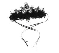 minkissy Tocado Retro de Flores Gótico para Mujer Diadema Barroca de Reina para Fiesta de Halloween Disfraz de Vampiro Cosplay de Hada Real