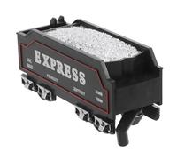 minkissy Tren de Juguete Ferroviario Modelo de Carbón de PVC Realista, Mini Tren Expreso, Compatible Juegos de Vías, Educativo y Coleccionable, Vehículo de Transporte de Carbón