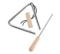 minkissy Triángulo de Percusión Metálico con Baqueta Instrumento Musical para Resistente y Seguro para Educación Temprana y Clases de Música