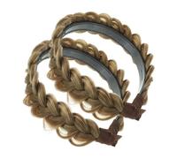 minkissy Tu Look Diadema Trenzada para Mujer Tocado Elegante para Cabello Rizado Diadema Adornada Accesorios para El Cabello para Fiestas Todos Los Días