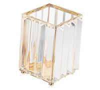 minkissy Tubo De Almacenamiento Para Brochas De Maquillaje Cristal Organizador De Cosméticos Soporte Para Bolígrafos Para Tocador