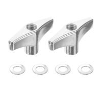 minkissy Tuercas de Fijación Metálicas para Platillos de Batería, Juego 4 Arandelas y 2 Tornillos, Cierre Manual para Hi-hat, Accesorios Duraderos para Hardware de Batería