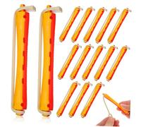 minkissy Varillas de Permanente para Cabello, 24 Rizadores Huecos Bandas de Goma, sin Calor, Herramientas para Crear Rizos en Casa y Peluquerías