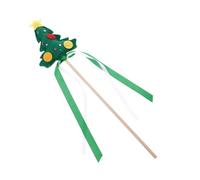 minkissy Varita Mágica de Hada Forma de Árbol de Navidad Verde Accesorio para Fiestas Actuaciones Escénicas y Decoración Infantil Juguete Manual Seguro y Versátil para Niñas