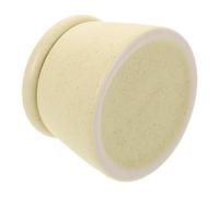 minkissy Vaso Limpiador de Pinceles de Cerámica para Uñas Plato Dappen de Almacenamiento con Tapa para Herramientas de Manicura Casa Recipiente para Pinceles de Uñas