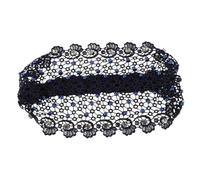 minkissy Venda diadema de perlas Clips para el cabello de borla cintas de pelo de encaje corbatas estilo corbata diadema retro de encaje de moda banda de pelo de malla poliéster