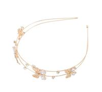 minkissy venda the ritual hair band femenino women tocados banda para el cabello calentadores ondulado tiaras para niñas diademas elegantes sombreros de doble banda Aleación de zinc Golden