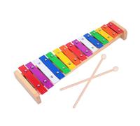 minkissy Xilófono de Aluminio de 15 Notas para Niños Instrumento de Percusión Juguetes Educativos y Musicales para Desarrollo y Coordinación Mano-Ojo