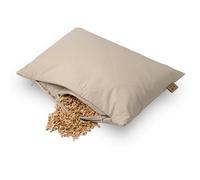 MinkovHOME Almohada de Espelta Orgánica, Ergonómica,Transpirable, Funda de Algodón Suave, Confort Cervical, Cojín Natural, 40 x 60 cm
