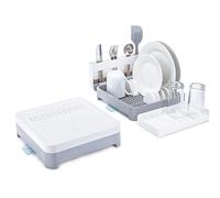 Minky Estante Plegable para Platos, Blanco, 10,5 x 30,4 x 30,2 cm