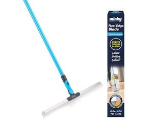 Minky Flexi Edge Blade - Barredora de suelos, hoja flexible de goma de 180°, espátula multiusos extensible, limpiador de ventanas y limpiador de baño