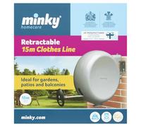 Minky - Tendedero Retráctil (15 m) (Plateado)