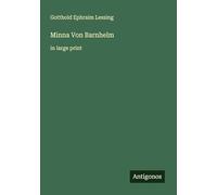 Minna Von Barnhelm: in large print