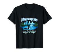 Minneapolis Lakes Risas Horizonte Loon Pine Orgullo Estatal Camiseta