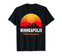 Minneapolis Minnesota Vintage Sunset Retro City State USA Camiseta