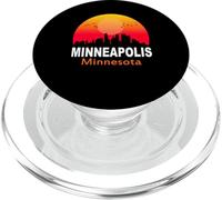 Minneapolis Minnesota Vintage Sunset Retro City State USA PopSockets PopGrip para MagSafe