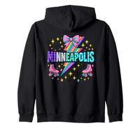 Minneapolis Roller Skates Gráfico Rayo Colorido Sudadera con Capucha