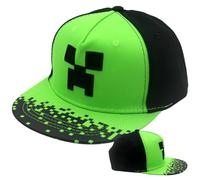 Minnecrafft Gorra de Béisbol para Niño, Minnecrafft Sombrero de Sol Sombrero de Playa de Protección Solar Dibujos Animados Gorra Deportiva de ala Ancha Ajustable Gorra de Béisbol para Niños 2-8 Años