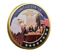 Minnesmedalj - 250-årsjubileum 1776-2026, Elegant Historisk Souvenir I Metall, Exklusivt Samlarobjekt Med Tidlös Design, Dekorativt Tillbehör För Interiör, Värdefull Gåva För Familj Vänner Samlare | C