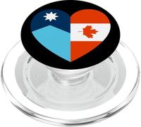 Minnesota and Canada Flags: Heart Shaped Unity PopSockets PopGrip para MagSafe