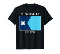 Minnesota Flag 32nd US State 1858 Minnesota Native Camiseta