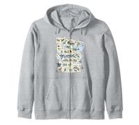Minnesota, Mapas Iconos MN, Duluth, Saint Paul, Rochester Sudadera con Capucha