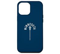 Minnesota Minimalist Vertical Lacrosse Stick Retro LAX Carcasa para iPhone 12 Pro MAX