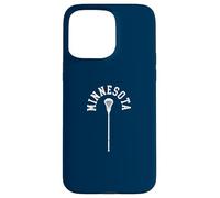 Minnesota Minimalist Vertical Lacrosse Stick Retro LAX Carcasa para iPhone 15 Pro MAX