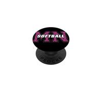 Minnesota Softball Vintage Rosa Animal Style MN State Art PopSockets PopGrip Adhesivo