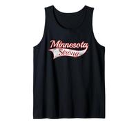 Minnesota Strong Powerful Message Varsity Style Throwback Camiseta sin Mangas