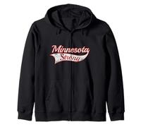 Minnesota Strong Powerful Message Varsity Style Throwback Sudadera con Capucha