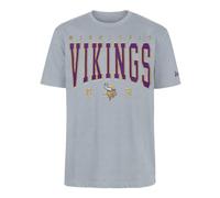 Minnesota Vikings New Era Cap NFL - Camiseta de Gran tamaño con Apliques de satén y Logotipo Gris Jaspeado, Unisex